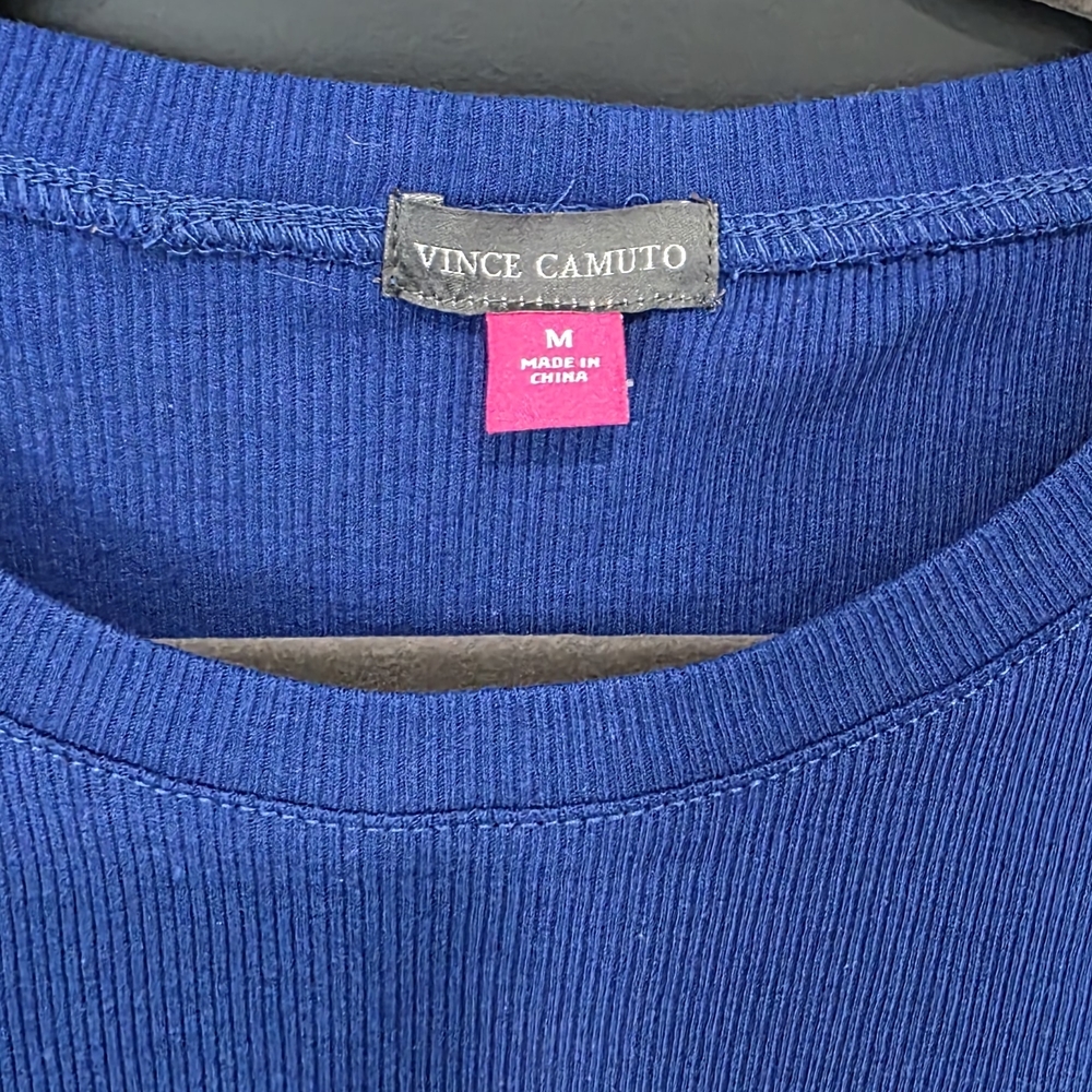 Vince Camuto Cobalt Puff Sleeve Knit Tee - Picture 3 of 5